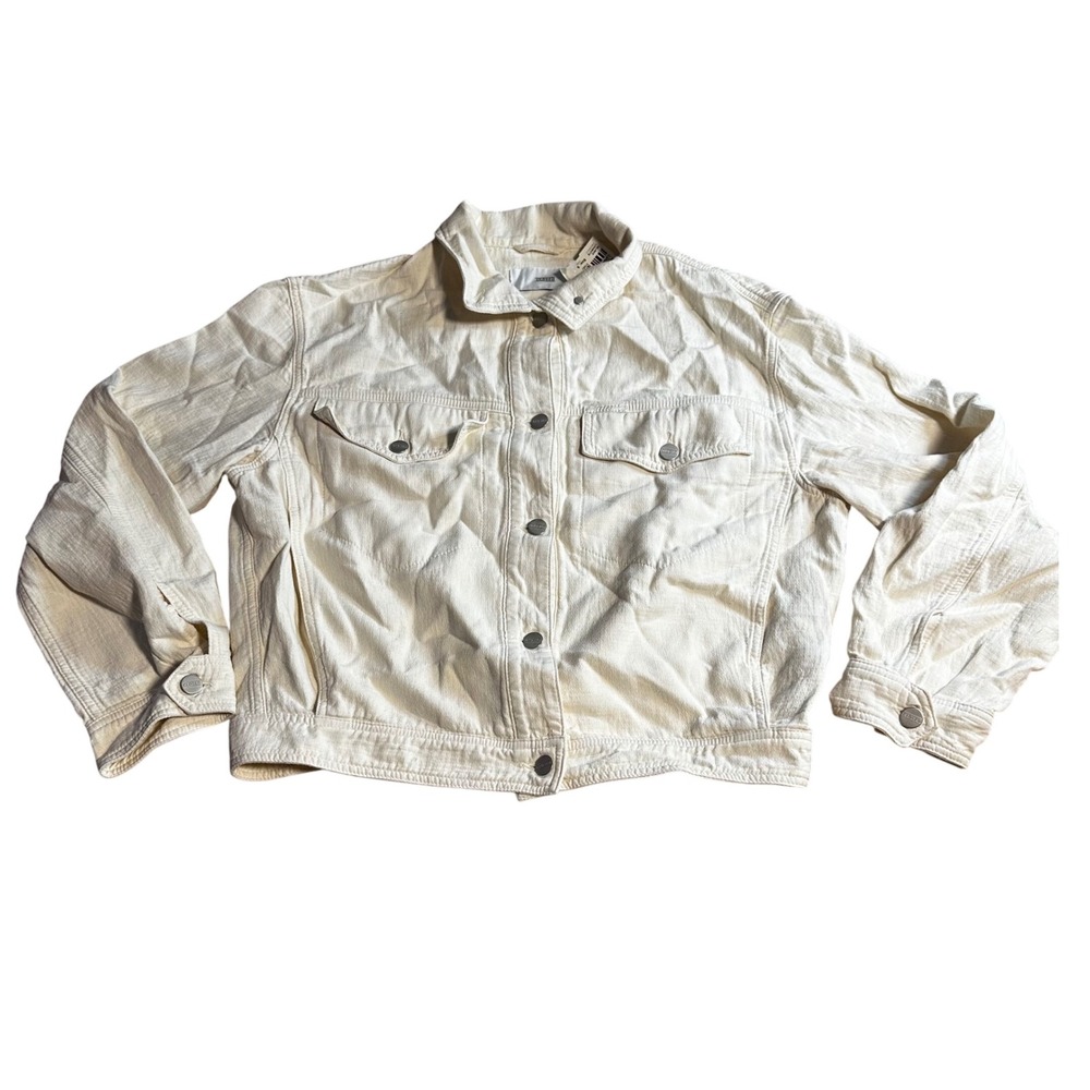 CLOSED Island Linwhite Jacket Mens Size S Cream Button Front Made In Italy